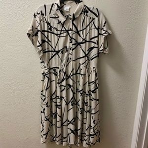 UO Cooperative Liza Print Babydoll Dress